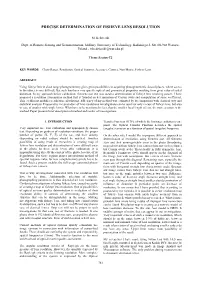 Precise Determination of Fisheye Lens Resolution
