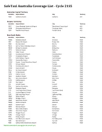 Safetaxi Australia Coverage List - Cycle 21S5
