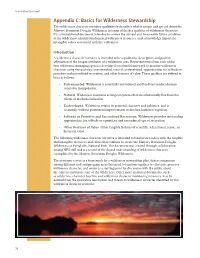 Wilderness Character Narrative EVER Foundation Document