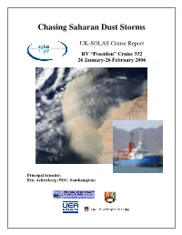 Chasing Saharan Dust Storms