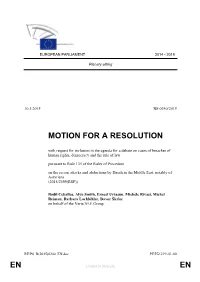 En En Motion for a Resolution