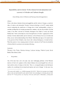 Impassibility and Revelation: on the Relation Between Immanence And