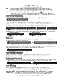 Learnmusictheory.Net 6.4 Additional Contemporary Scales Scale = a Melodic Pattern of Seconds (Sometimes Occasional Thirds As Well) Spanning an Octave