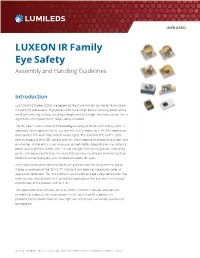 LUXEON IR Family Eye Safety Assembly and Handling Guidelines