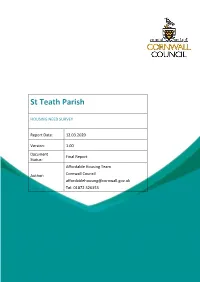 St Teath Housing Needs Survey Report