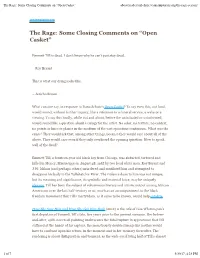The Rage: Some Closing Comments on “Open Casket” About:Reader?Url=