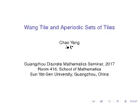 Wang Tile and Aperiodic Sets of Tiles