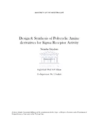 Design & Synthesis of Polycyclic Amine Derivatives for Sigma Receptor Activity