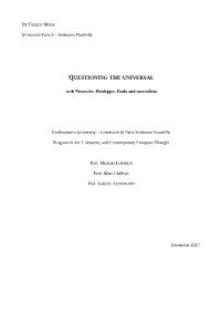 Questioning the Universal