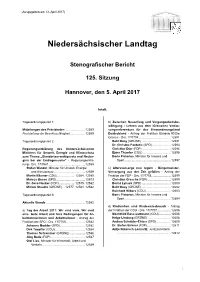 125. Sitzung Am 05.04.2017