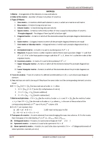 Matrices and Determinants Matrices 1