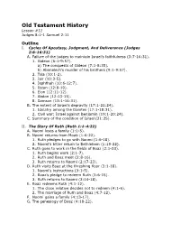 11-Judges-1 Samuel Notes