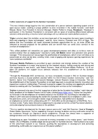 (Attachment) Further Statements of Support for the Symbian Foundation
