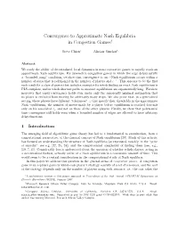 Convergence to Approximate Nash Equilibria in Congestion Games†