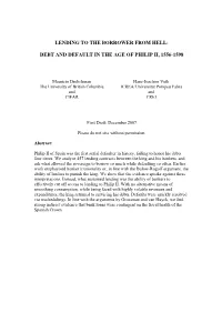 Lending to the Borrower from Hell: Debt and Default