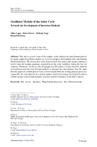 Oscillator Models of the Solar Cycle Towards the Development of Inversion Methods