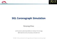 SGL Coronagraph Simulation