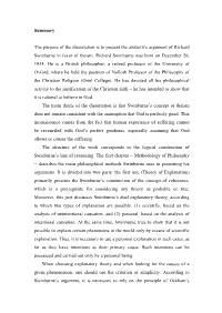 Summary the Purpose of the Dissertation Is to Present The