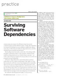 Surviving Software Dependencies