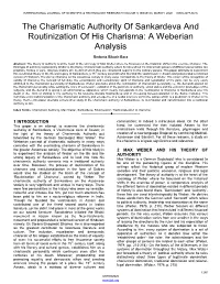 The Charismatic Authority of Sankardeva and Routinization of His Charisma: a Weberian Analysis