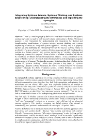 4.3.2 Integrating Systems Science, Systems