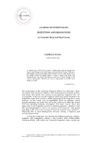 CLOWNS of POTENTIALITY REPETITION and RESOLUTION In