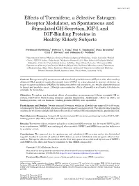 Effects of Toremifene, a Selective Estrogen Receptor Modulator, On