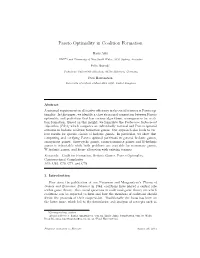 Pareto Optimality in Coalition Formation