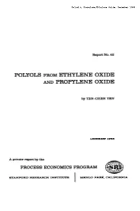 Polyols, Propylene/Ethylene Oxide