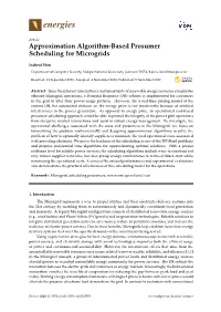 Approximation Algorithm-Based Prosumer Scheduling for Microgrids