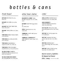 Bottles and Cans TAKEOUT