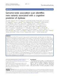 Genome-Wide Association Scan Identifies New Variants Associated