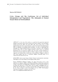 Marion BOWMAN Crisis, Change and 'The Continuous Art of Individual