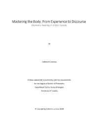 Mastering the Body: from Experience to Discourse Shamanic Healing in Urban Canada