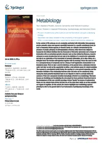 Metabiology Non-Standard Models, General Semantics and Natural Evolution Series: Studies in Applied Philosophy, Epistemology and Rational Ethics