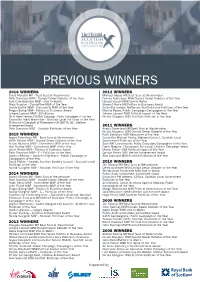 Previous Winners