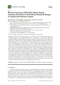 Remote Sensing of 2000–2016 Alpine Spring Snowline Elevation in Dall Sheep Mountain Ranges of Alaska and Western Canada