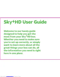 Sky±HD User Guide