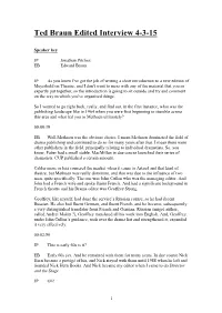 Ted Braun Edited Interview 4-3-15