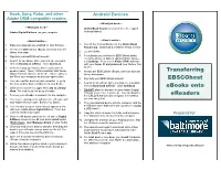 Transferring Ebscohost Ebooks Onto Ereaders