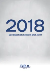 2018 RBA Annual Report