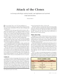 CLONING LAWS Egg Cell from Which the Nucleus Has Been Removed