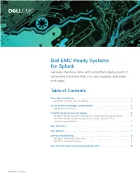 Dell EMC Ready Systems for Splunk Solution Overview