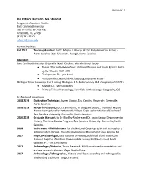 Ian Patrick Harrison, MA Student Program in Maritime Studies East Carolina University 106 Brownlea Dr