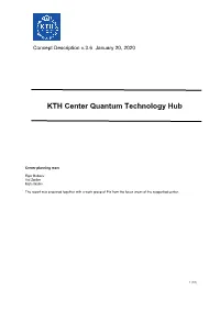 KTH Center Quantum Technology Hub