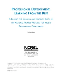 Professional Development: Learning from the Best