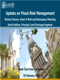 The Flood Risk Challenge in Leeds