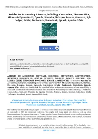 Download PDF \\ Articles on Accounting Software, Including