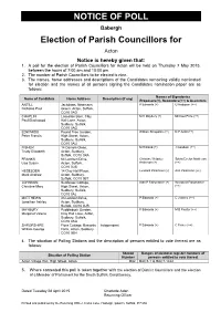 Notice of Poll