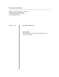 Qualitative Research